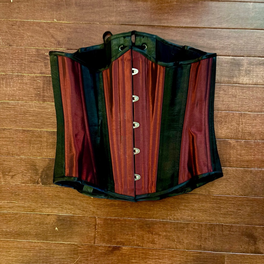 Timeless Trends Black and Red Lace Up Corset